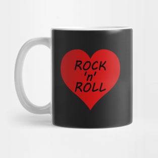 Rock 'n' Roll Lover's Retro Classic Heart Mug